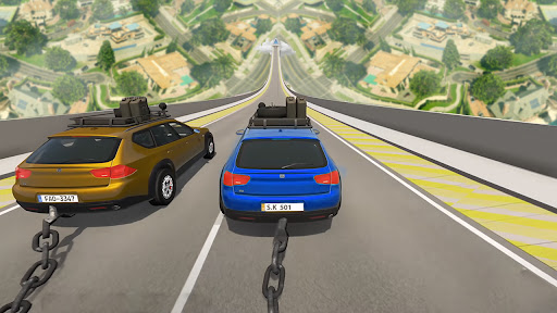 zəncirlənmiş avtomobil stunt